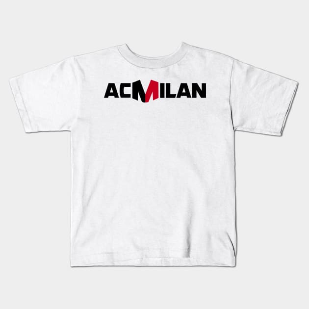 Ac Milan Lovers Kids T-Shirt by lounesartdessin